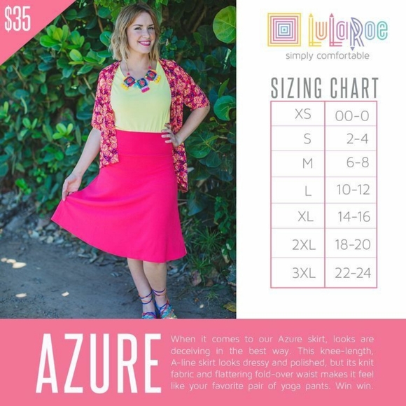 3X A-Dorable LulaRoe Azure Skirt, @ Lowest Price, Thank you! - Picture 2 of 5